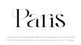 Fototapeta Młodzieżowe - Thin serif font in modern style, this typeface has a big set of ligatures and alternates and can be used for logos