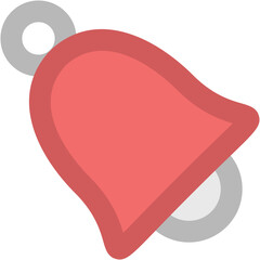 Sticker - Christmas Bell Bold Vector Icon

