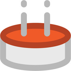 Poster - Cake Bold Vector Icon
