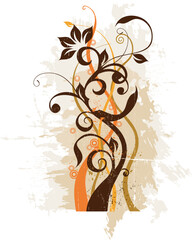 Sticker - floral background