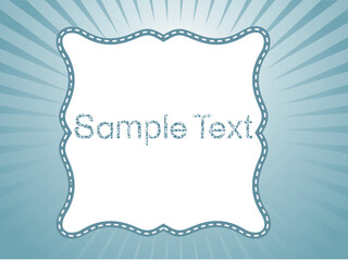 Sticker - Vector banner for sample text on sea green background