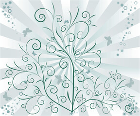 Wall Mural - Floral Background - vector illustration