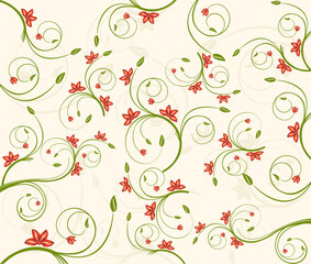 Sticker - Design elements - floral art Vector Illustration