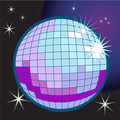 Poster - a disco or mirror ball