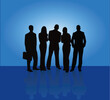 Business Team - Vector silhouette illustration