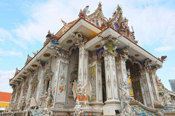 wat pariwat temple  in bangkok thailand