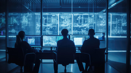 Digital world smart city, engineer working with digital technology security control power energy and sustainable resource environment technology Generative AI