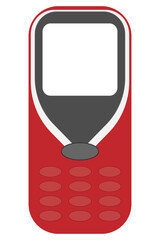 Wall Mural - mobile phone 90's transparent background