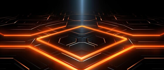 Wall Mural - abstract futuristic background with neon lights. vector illustration. futuristic technology style. c