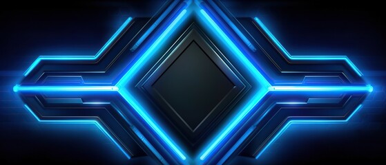 Wall Mural - abstract futuristic background with neon lights. vector illustration. futuristic technology style. c
