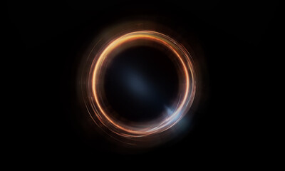 Wall Mural - glow swirl light effect. circular lens flare. abstract rotational lines on transparent background