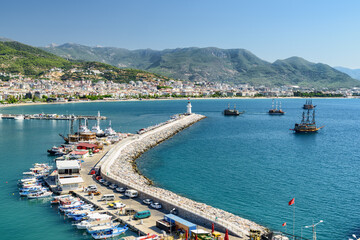 Wall Mural - Awesome view of Alanya Marina in Turkey