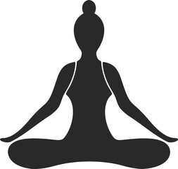 Canvas Print - Yoga pose symbol