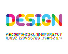Colorful Overlapping Designer Font Set - Bold Version