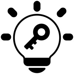 Poster - keyword idea glyph icon