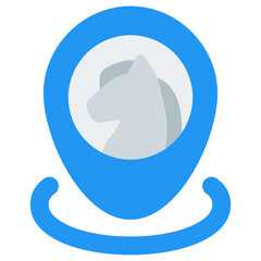 Sticker - place flat icon