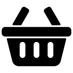 Poster - shopping basket glyph icon