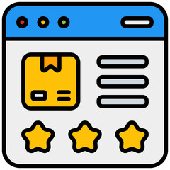 Poster - customer review outline color icon