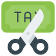 tax deduction flat icon