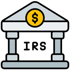 Sticker - irs building outline color icon