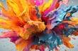 canvas print picture - Abstract background of a vibrant paint splash created with Generative AI technology