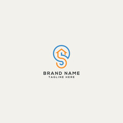 Canvas Print - Creative S letter idea home concept logo design element.