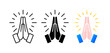 © Влада Яковенко - Please. Different styles, color, gesture please. Vector icons.