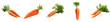 Set of carrot isolated on transparent background	