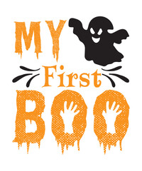  My first boo Halloween designs, Halloween print files, Halloween digital files, Instant download 