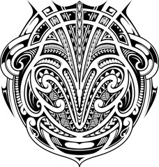 Poster - Polynesian style tattoo. Good for shoulder or pectoral area