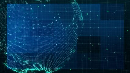 Wall Mural - global network connection and data connections concept. communication technology global world networ