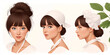 © Roman - Character concept sheet in different viewing angles of a cute anime girl generative ai