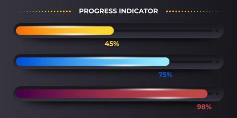 Wall Mural - Progress bar icon design illustration. loading Indicators as an Essential Part of Website design. vector