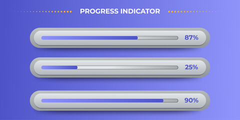 Wall Mural - Progress bar icon design illustration. loading Indicators as an Essential Part of Website design. vector
