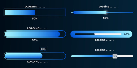 Wall Mural - Progress bar icon design illustration. loading Indicators as an Essential Part of Website design. vector