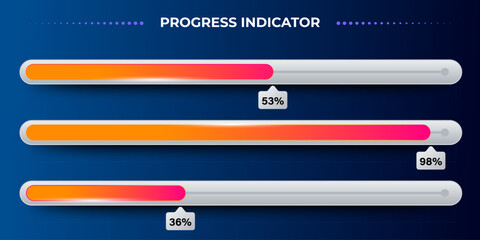 Wall Mural - Progress bar icon design illustration. loading Indicators as an Essential Part of Website design. vector