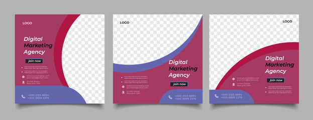 Digital marketing agency or corporate social media post template