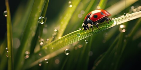 AI Generated. AI Generative. Photo Realistic Illustration of ladybug insect. Graphic Art