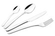 knife, fork, spoon, teaspoon, cutlery on white background, isolated