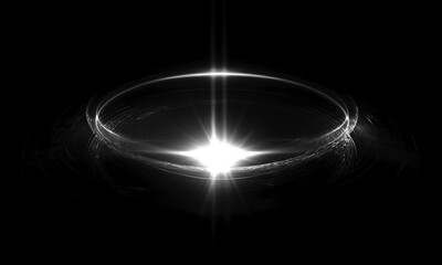 Wall Mural - glow swirl light effect. circular lens flare. abstract rotational lines on transparent background