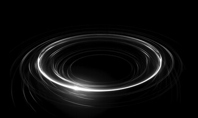 Wall Mural - glow swirl light effect. circular lens flare. abstract rotational lines on transparent background