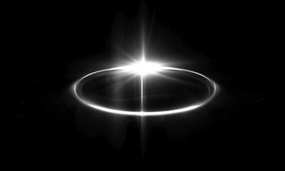 Wall Mural - glow swirl light effect. circular lens flare. abstract rotational lines on transparent background