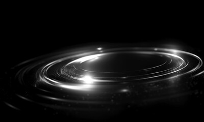 Wall Mural - glow swirl light effect. circular lens flare. abstract rotational lines on transparent background