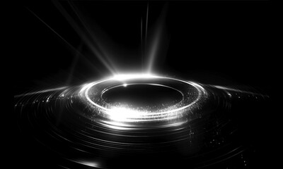 Wall Mural - glow swirl light effect. circular lens flare. abstract rotational lines on transparent background