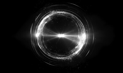 Wall Mural - glow swirl light effect. circular lens flare. abstract rotational lines on transparent background