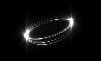 Wall Mural - glow swirl light effect. circular lens flare. abstract rotational lines on transparent background