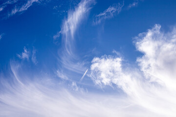 Blue skies and clouds in the Summertime.