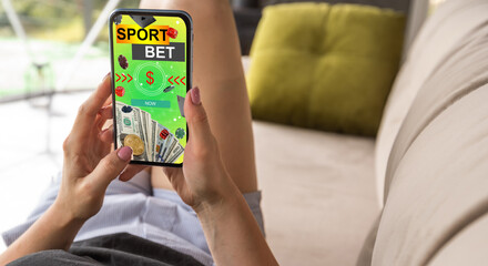 smartphone against gambling app screen