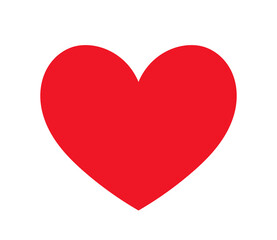 Wall Mural - red heart icon on transparent background. png illustration.
