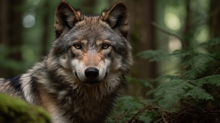  wolf in the woods